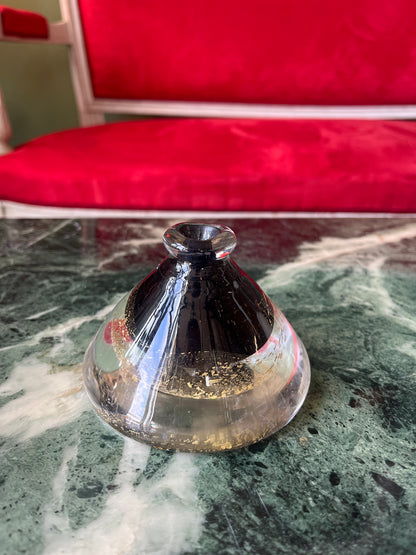 Vase Ou Presse Papier Sulfure En Verre Soufflé Murano