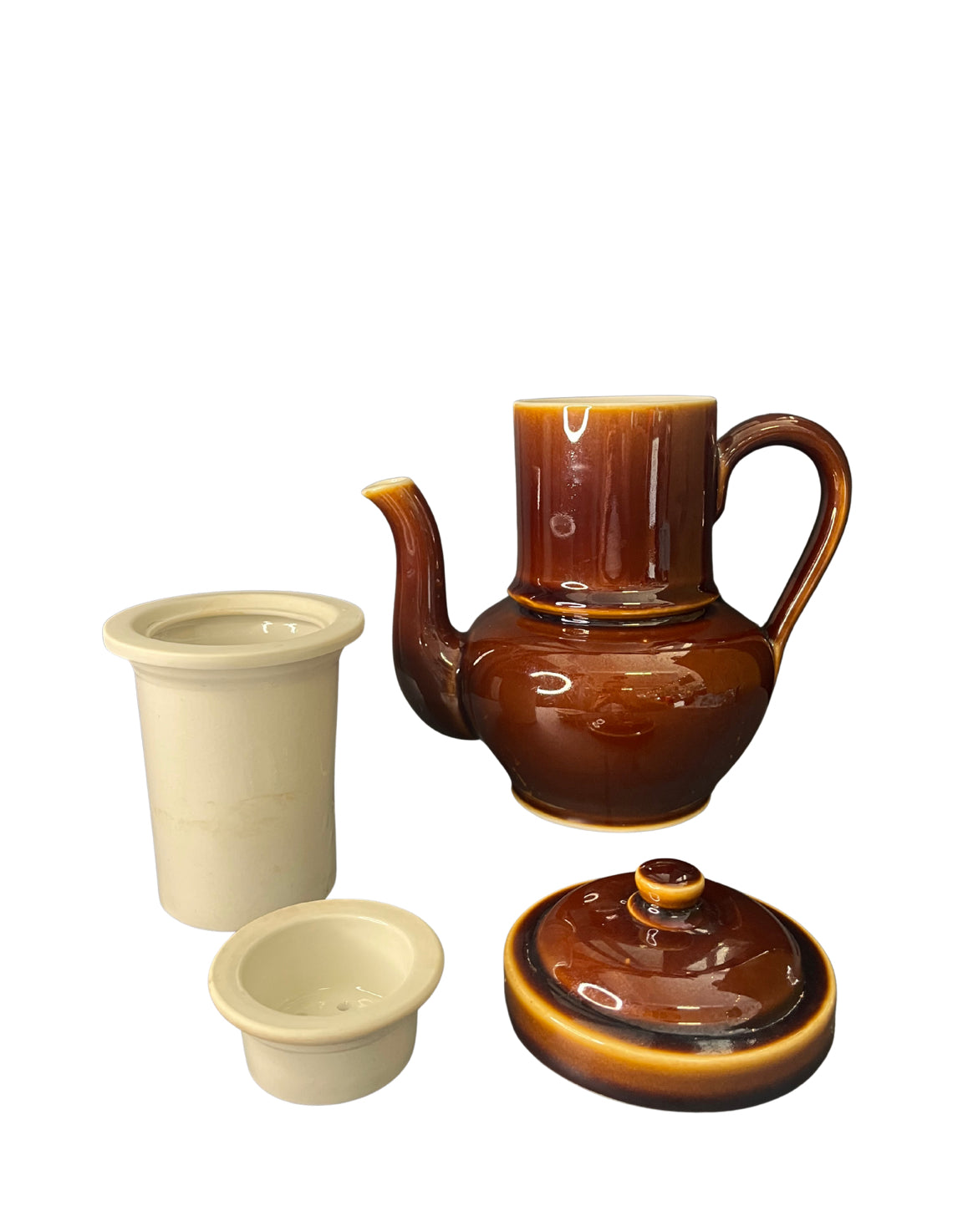 Cafetière en céramique marron