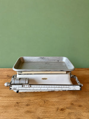 Balance ménagère Manufrance MBS 7 kg ancienne avec plateau émaillé