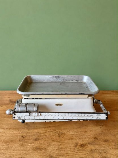Balance ménagère Manufrance MBS 7 kg ancienne avec plateau émaillé