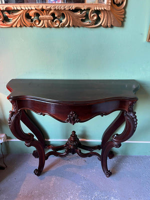 Console jardinière style Louis XV acajou XIXe siècle sculptée