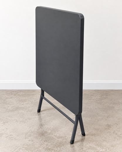 table pliante carrée grise 70 x 70 cm