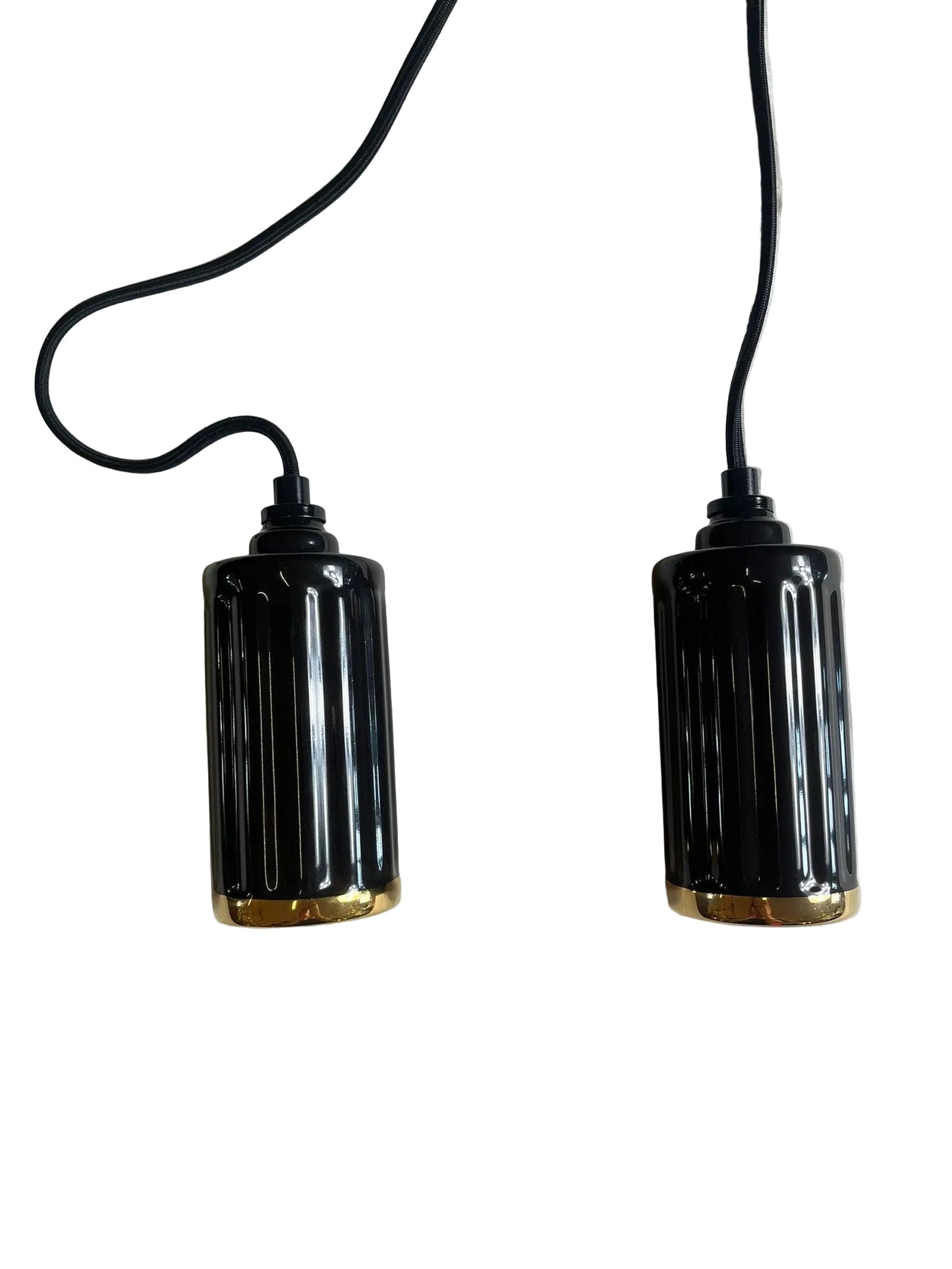 Paire de Suspensions Maison Sarah Lavoine Noir Doré Design Contemporain
