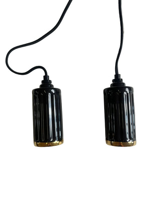 Paire de Suspensions Maison Sarah Lavoine Noir Doré Design Contemporain