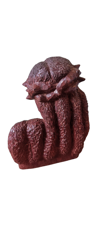 Buste du Christ en bois sculpté