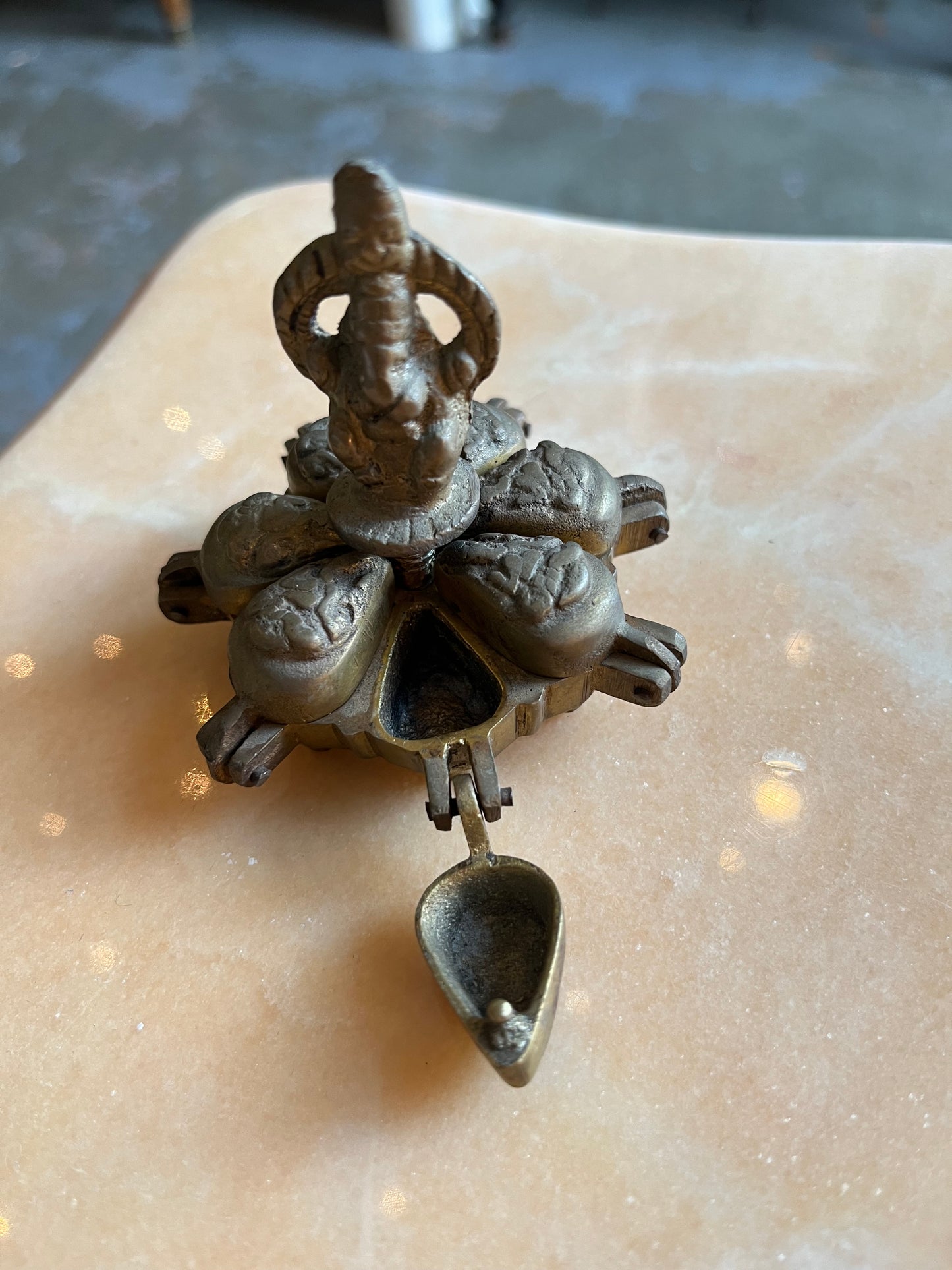 Boite à Tika Ganesh en bronze