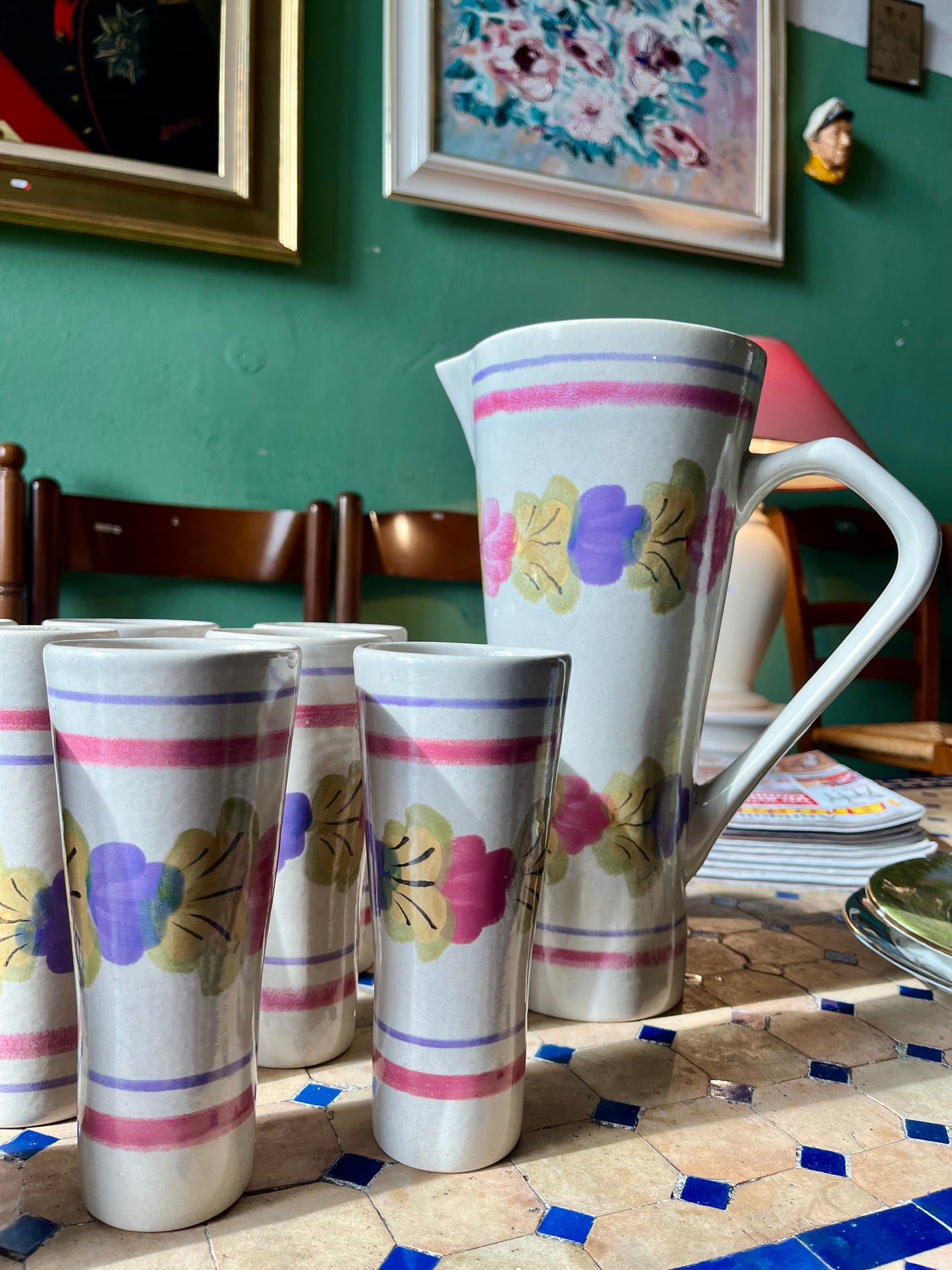 Service céramique 8 mazagrans Ninon France