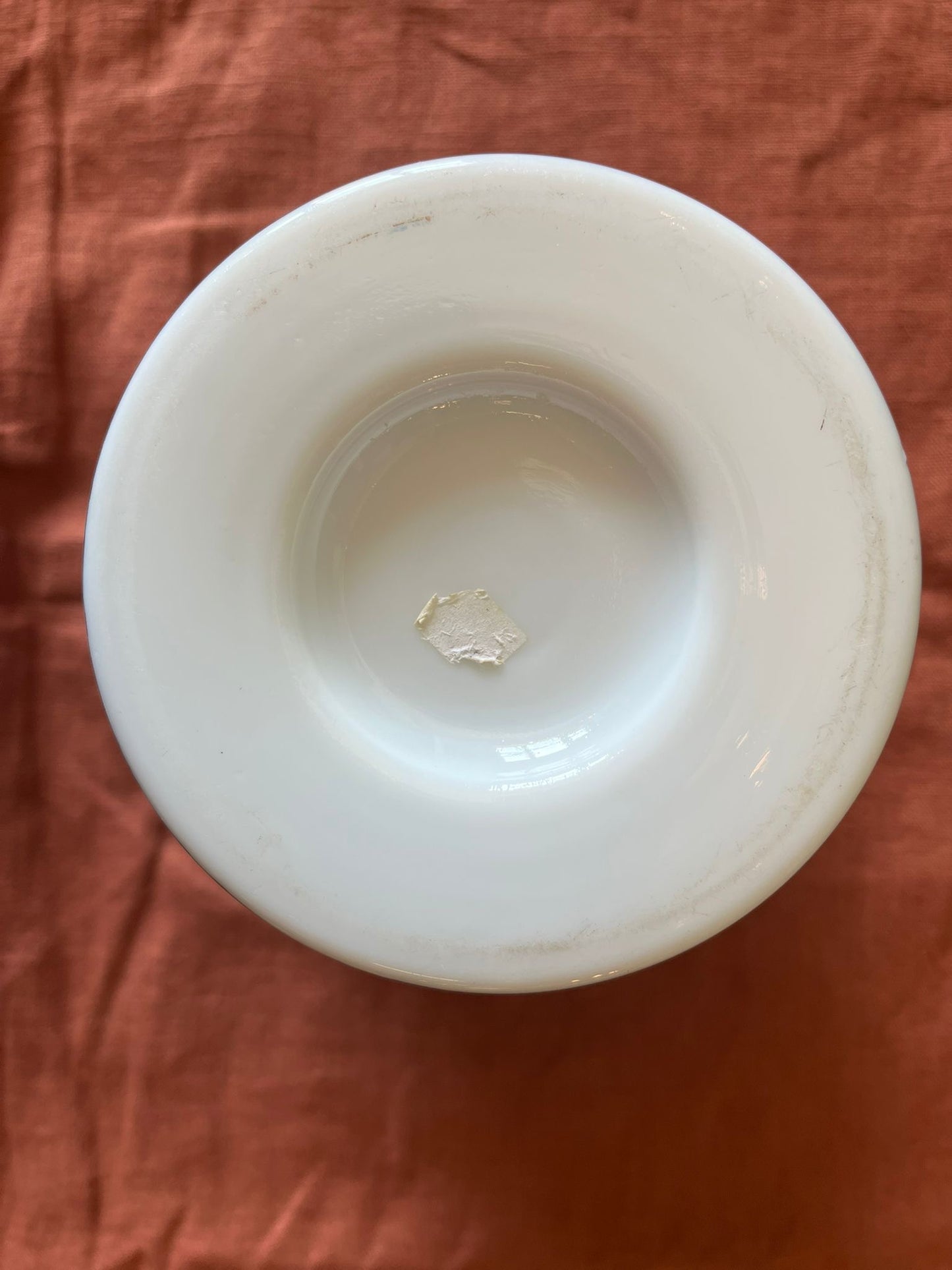 Vase ancien opaline peinte main décor floral émaillé