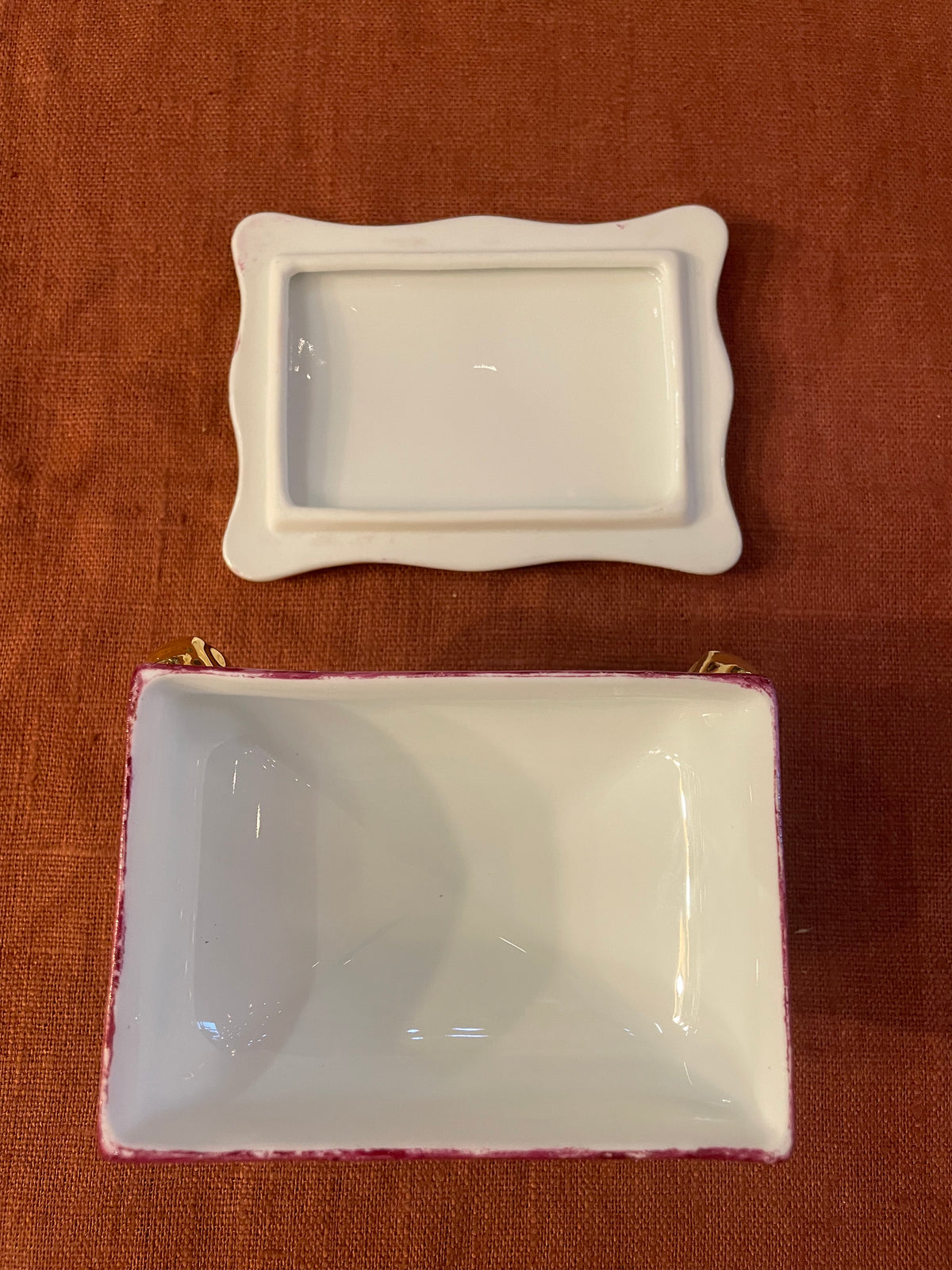 Boîte à bijoux en porcelaine de Limoges rose et dorée – Danijor