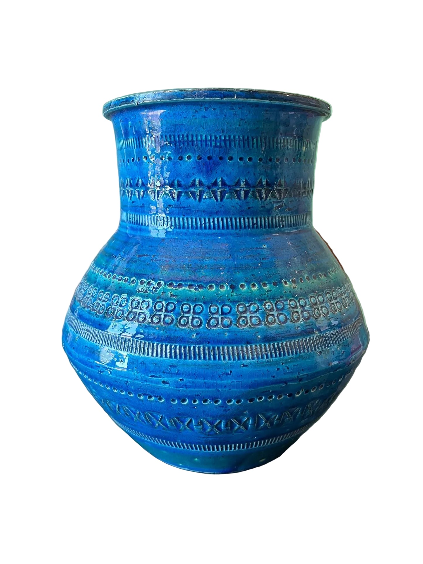Grand vase en céramique bleue Sardartis Castelsardo – Style sarde traditionnel