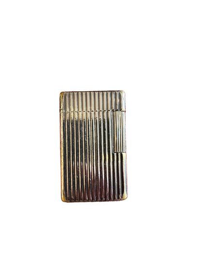 Briquet S.T. Dupont plaqué argent à godrons verticaux – modèle vintage
