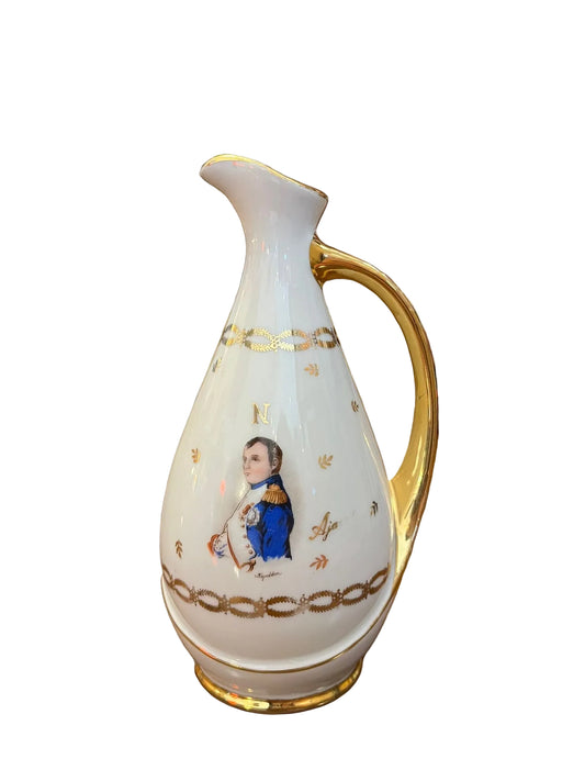 Aiguière porcelaine France Napoléon Joséphine décor doré vintage