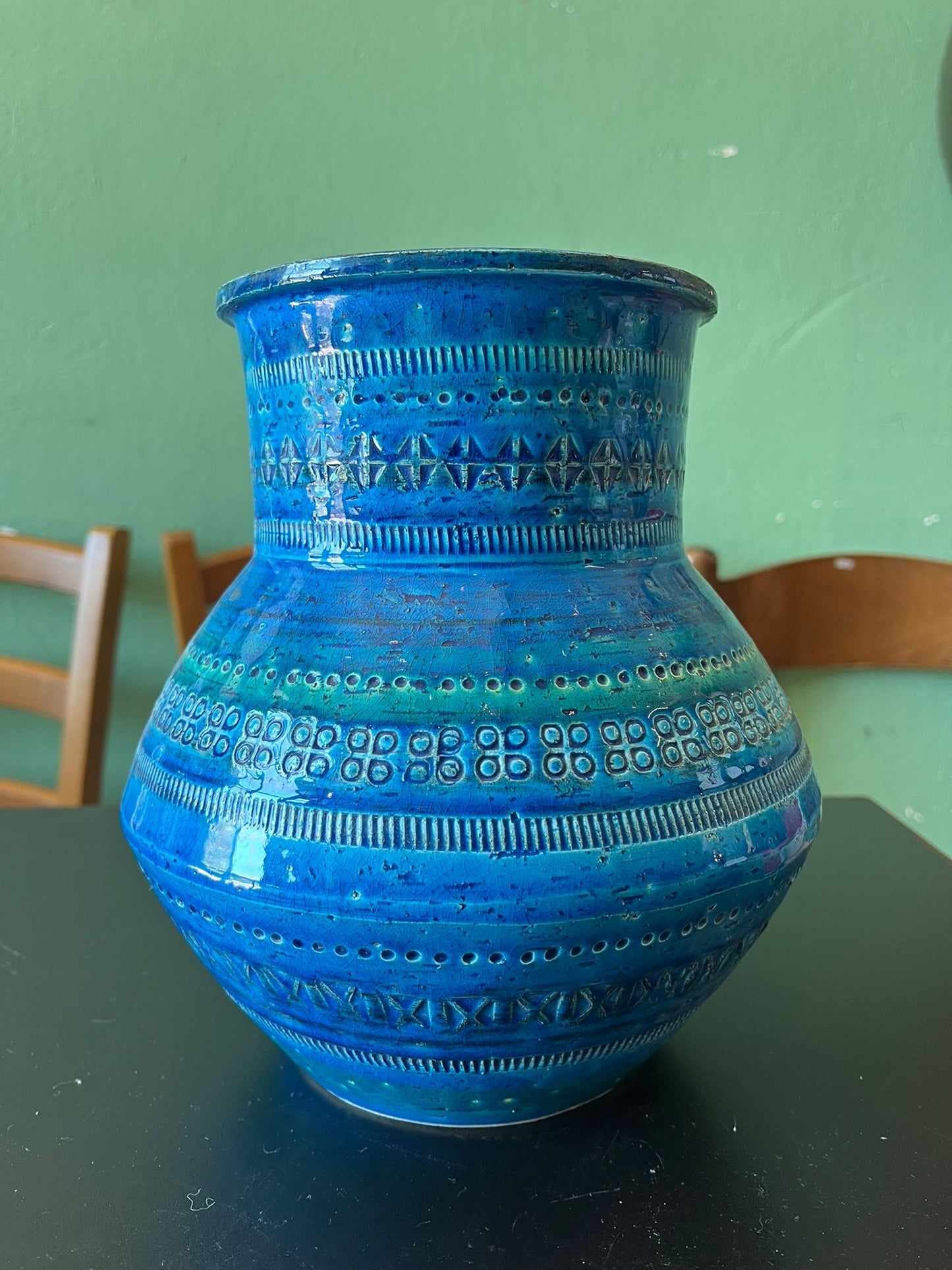 Grand vase en céramique bleue Sardartis Castelsardo – Style sarde traditionnel