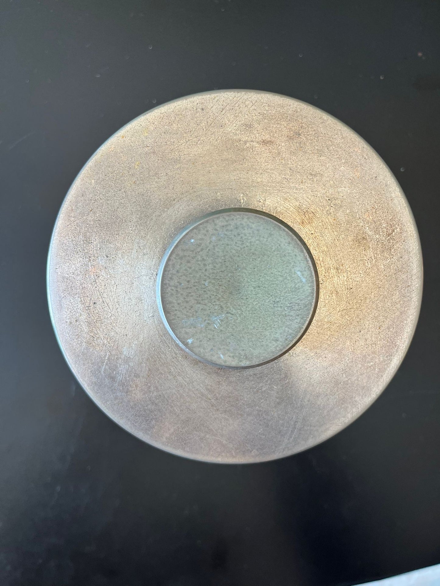 Boîte vintage en verre épais et métal – années 1970
