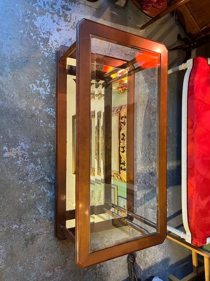 Table basse bois et verre