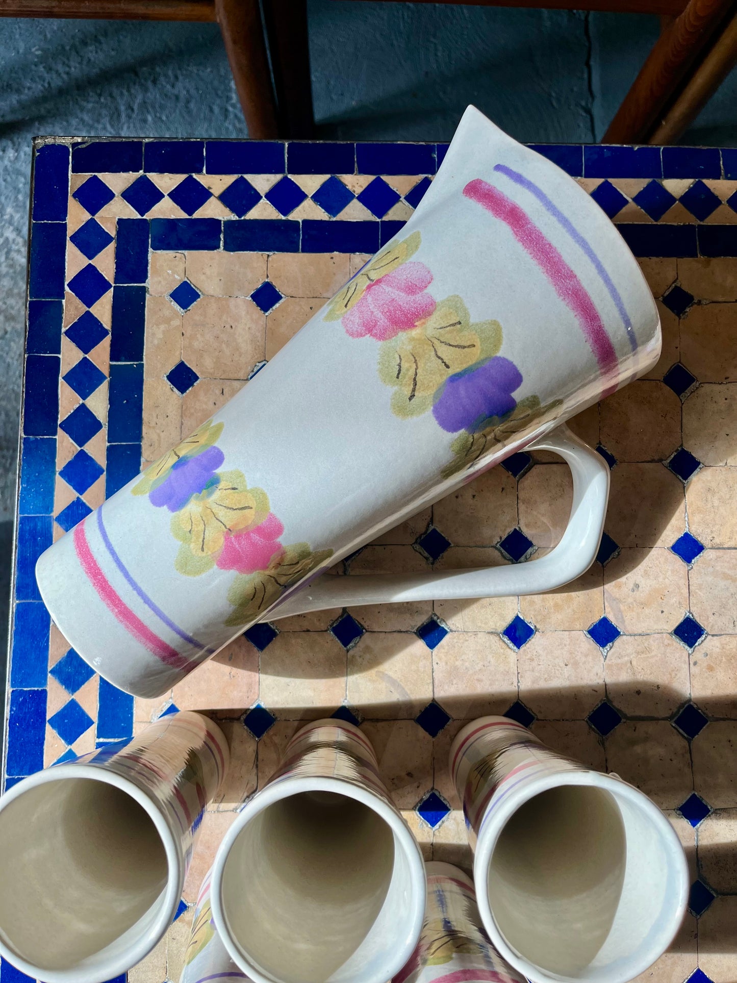 Service céramique 8 mazagrans Ninon France