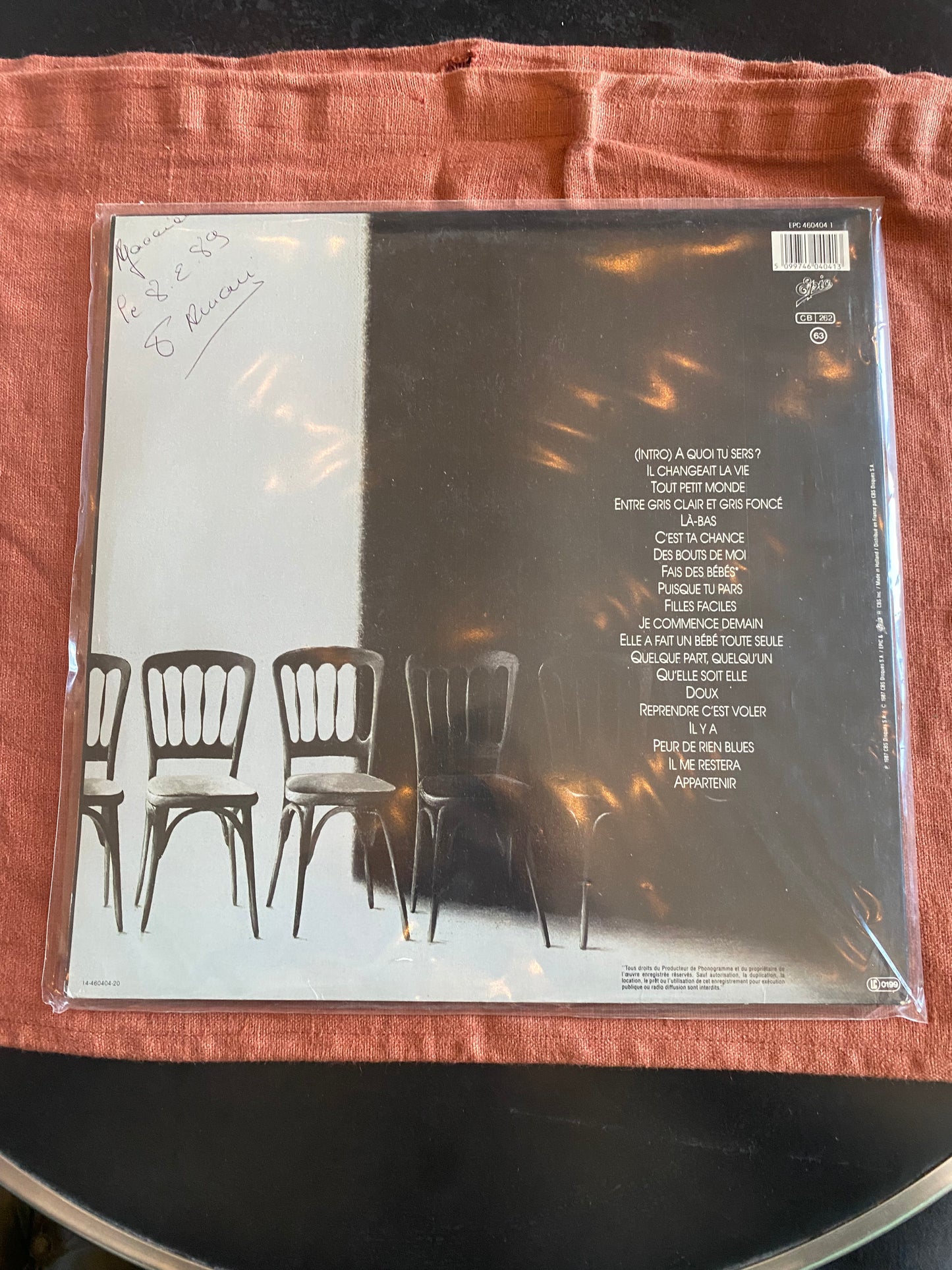 Jean-Jacques Goldman – Entre gris clair et gris foncé (1987, CBS) – LP 33 tours