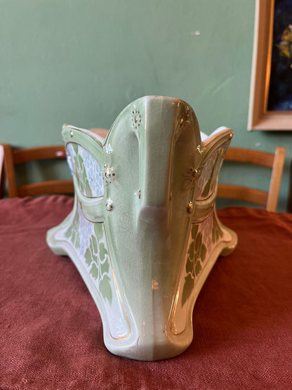 Jardinière Art Nouveau Keller & Guérin Lunéville décor végétal