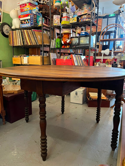 Table demi-lune extensible en bois massif