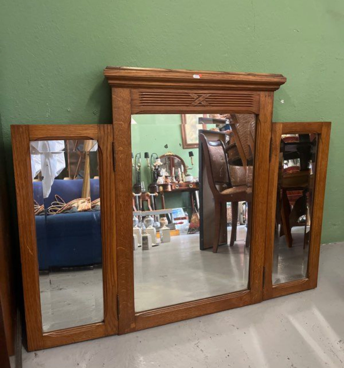 Miroir en bois biseauté à poser