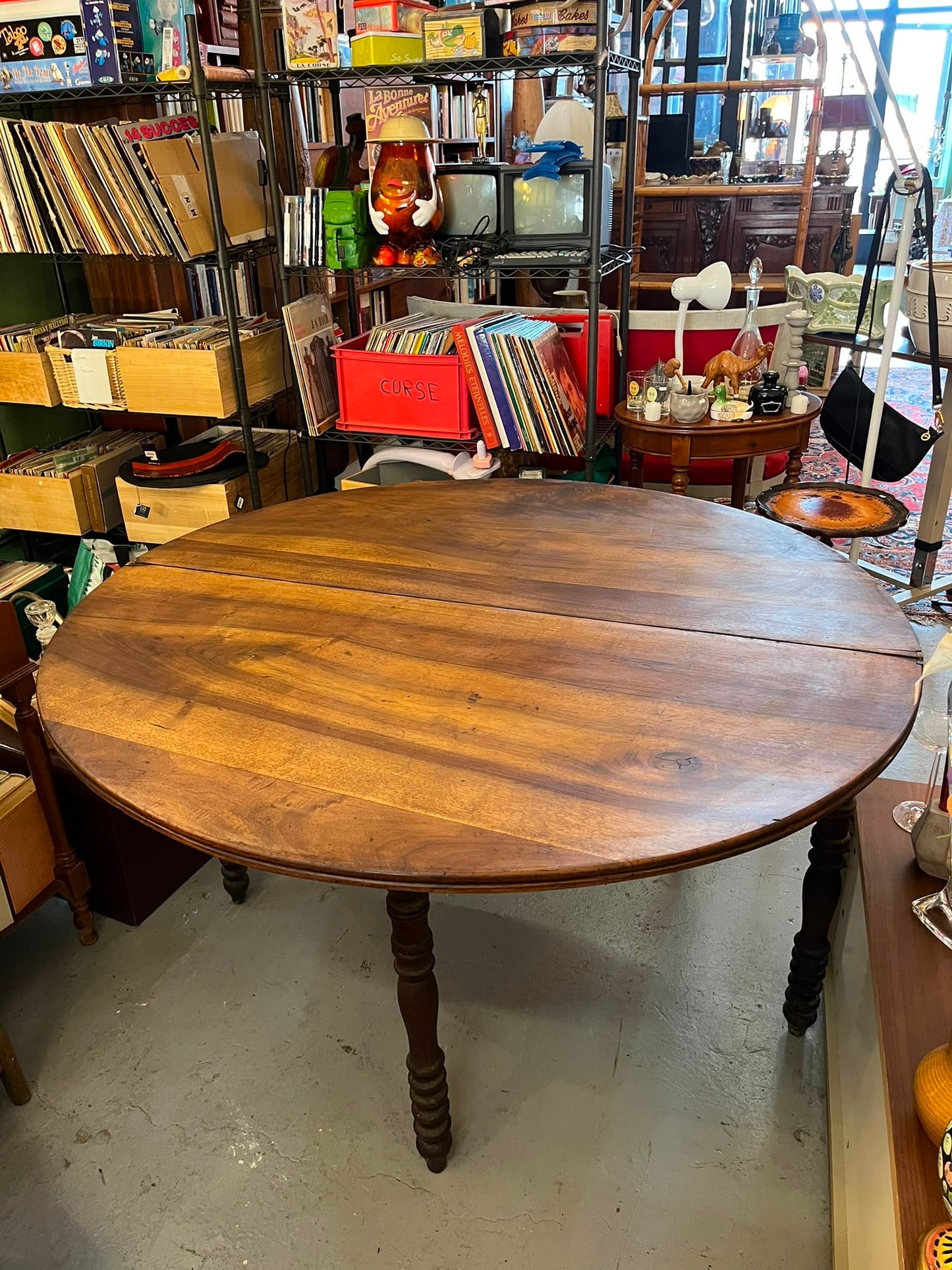 Table demi-lune extensible en bois massif
