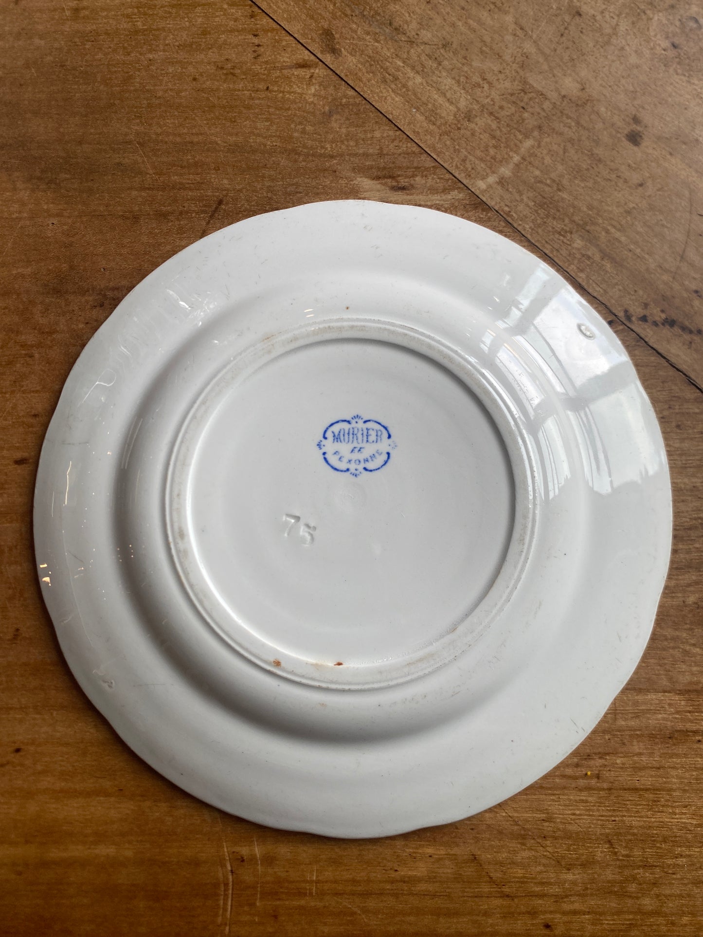 Assiette ancienne Murier faïence décor militaire réserviste humour XIXe siècle
