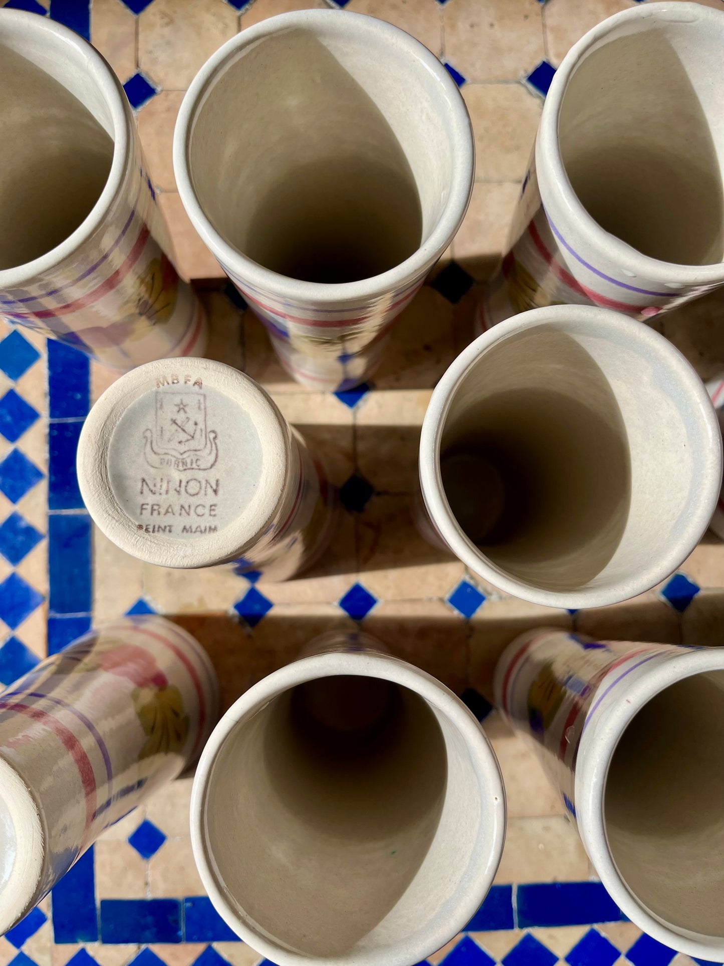 Service céramique 8 mazagrans Ninon France