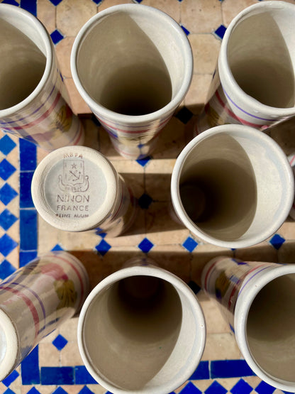 Service céramique 8 mazagrans Ninon France