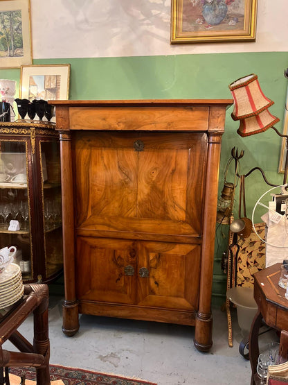 Secrétaire Louis Philippe noyer XIXe abattant bureau ancien