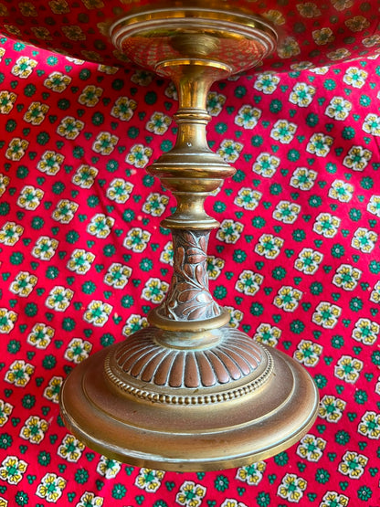 Présentoir Napoléon III signé Léopold Oudry bronze décor putti XIXe siècle