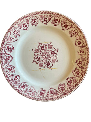 Assiette à dessert terre de fer HB & Cie Choisy-le-Roi modèle Brienne XIXe