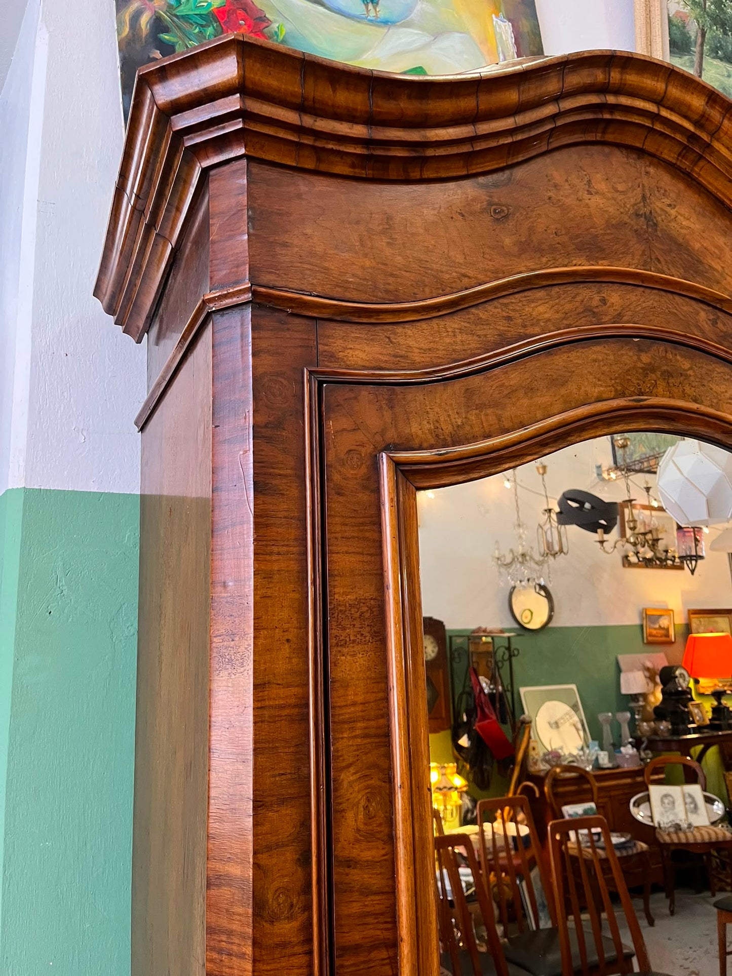Armoire à glace Louis-Philippe en noyer