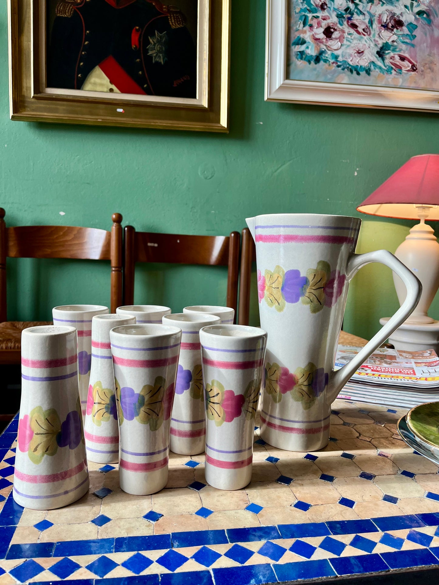 Service céramique 8 mazagrans Ninon France