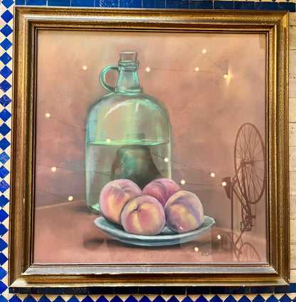 Nature morte peinture pastel signée ARIGHINI