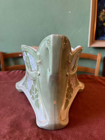 Jardinière Art Nouveau Keller & Guérin Lunéville décor végétal