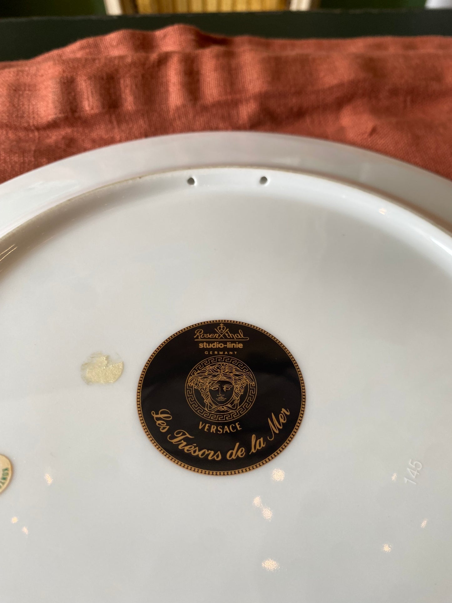 Grande Assiette Versace Rosenthal Les Trésors de la Mer 30,5 cm Medusa