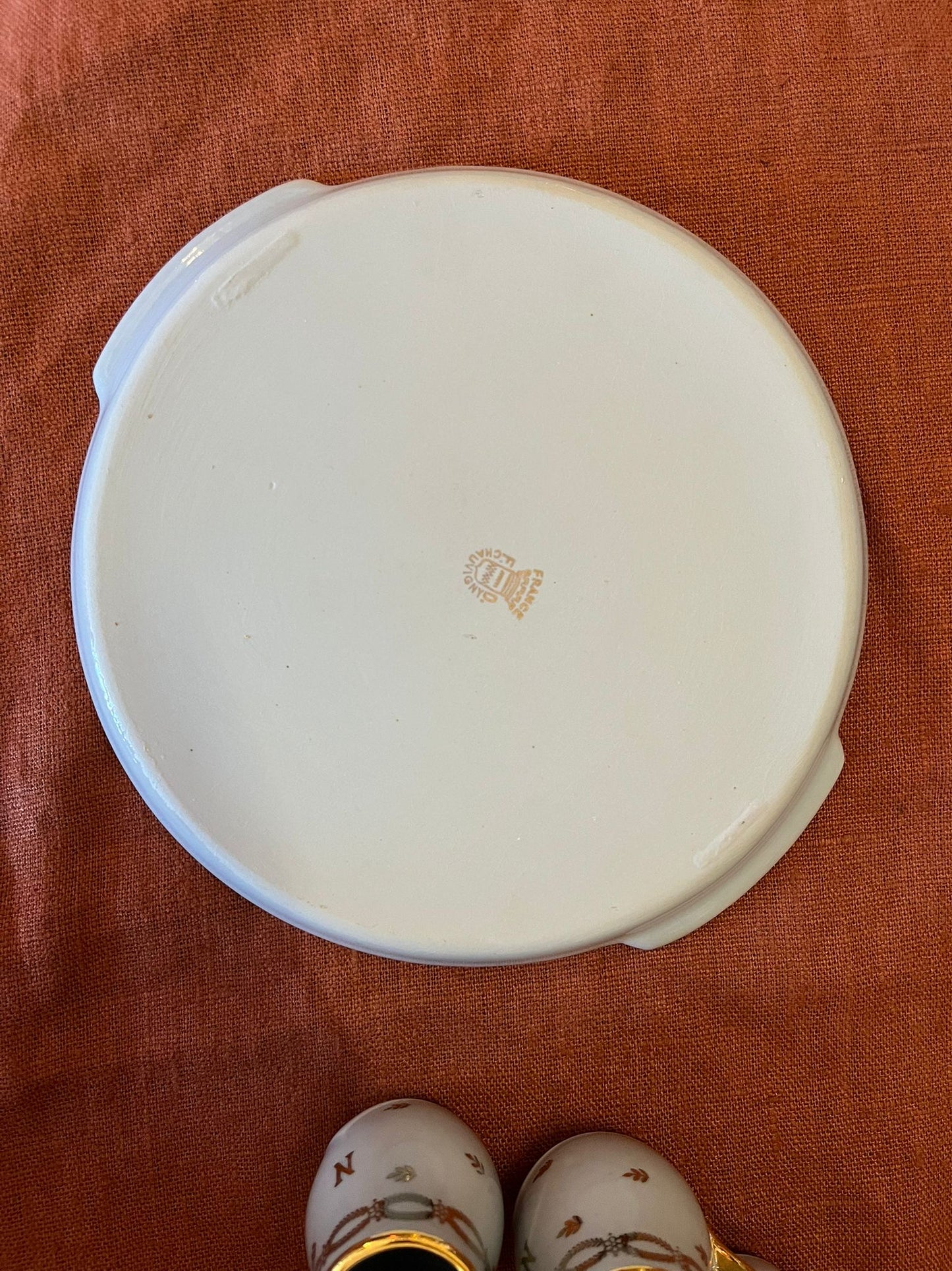 Service liqueur Napoléon Joséphine Ajaccio porcelaine France plateau 6 tasses