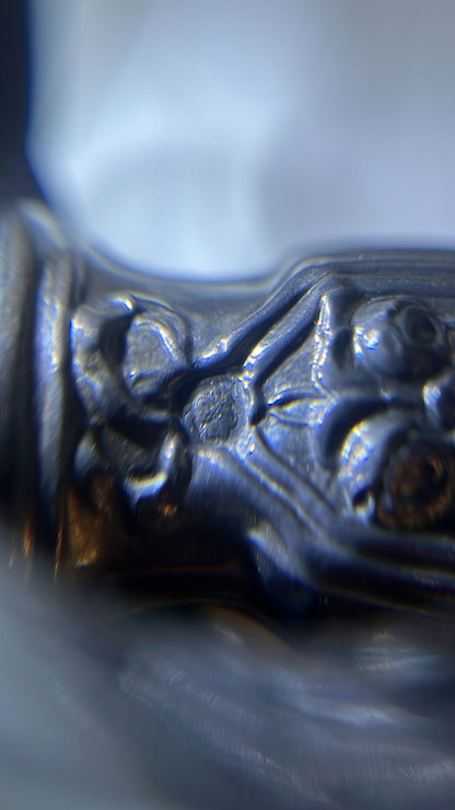 Pelle à gâteau ancienne manche argent lame ajourée dorée XIXe-XXe