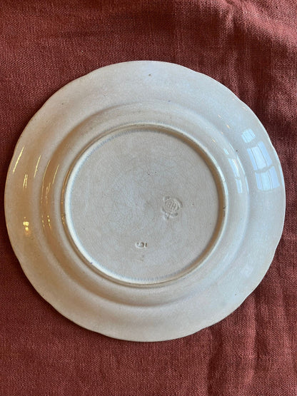 Assiette ancienne terre de fer parlante « L’Électeur » – Choisy-le-Roi XIXe