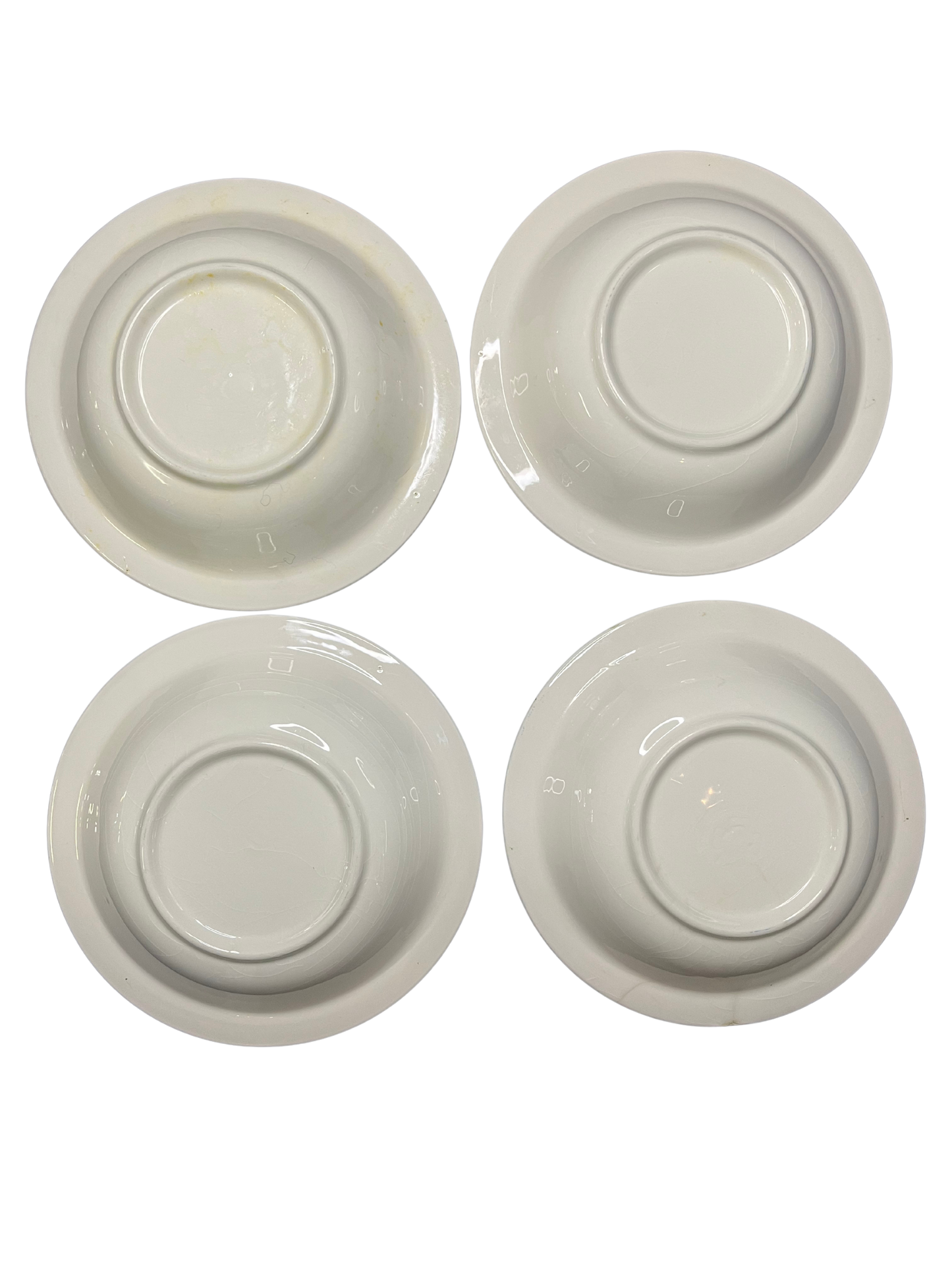 Lot de 4 assiettes creuses déco de fleurs