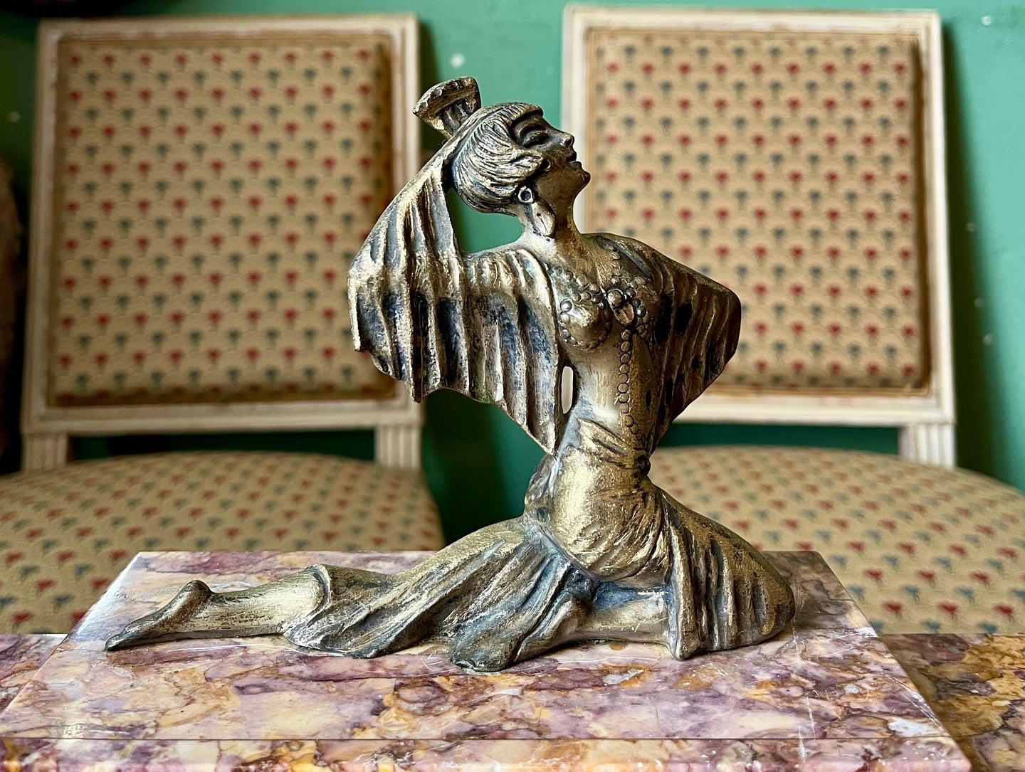 Ensemble de garnitures de cheminée art déco
