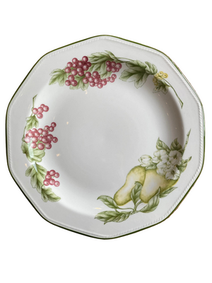 Grand plat/assiette de service en faïence anglaise Churchill, décor Victorian Orchard.