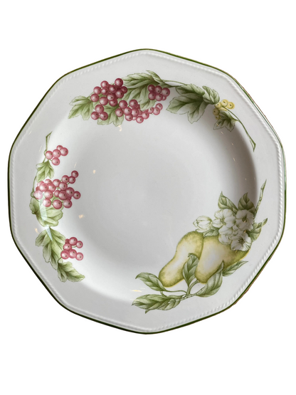 Grand plat/assiette de service en faïence anglaise Churchill, décor Victorian Orchard.