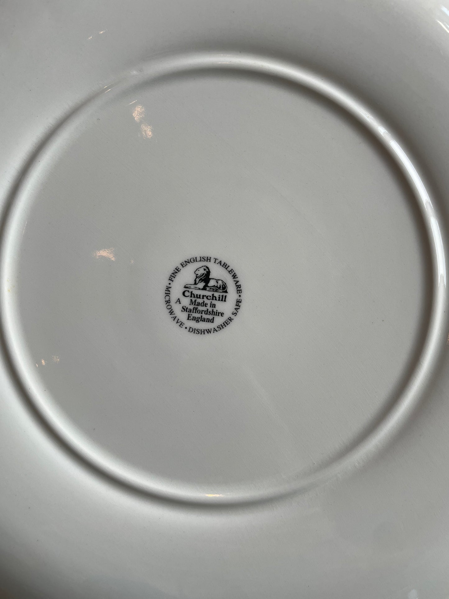 Grand plat/assiette de service en faïence anglaise Churchill, décor Victorian Orchard.