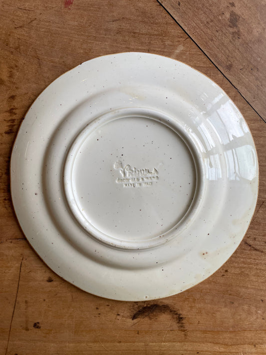 Assiette Primula Italie décor épis de blé peinte à la main céramique vintage
