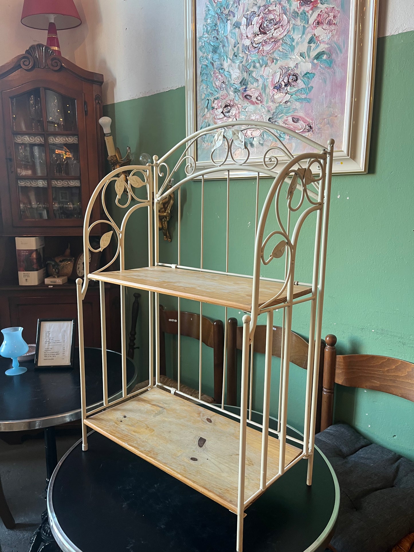 Étagère en fer deux étages