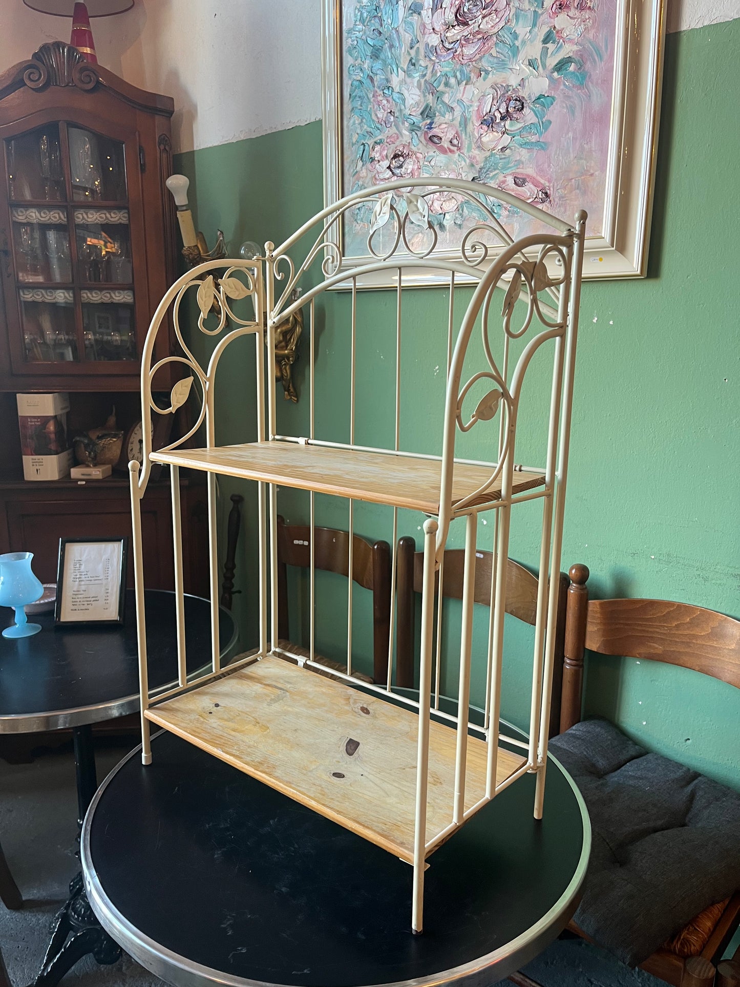 Étagère en fer deux étages