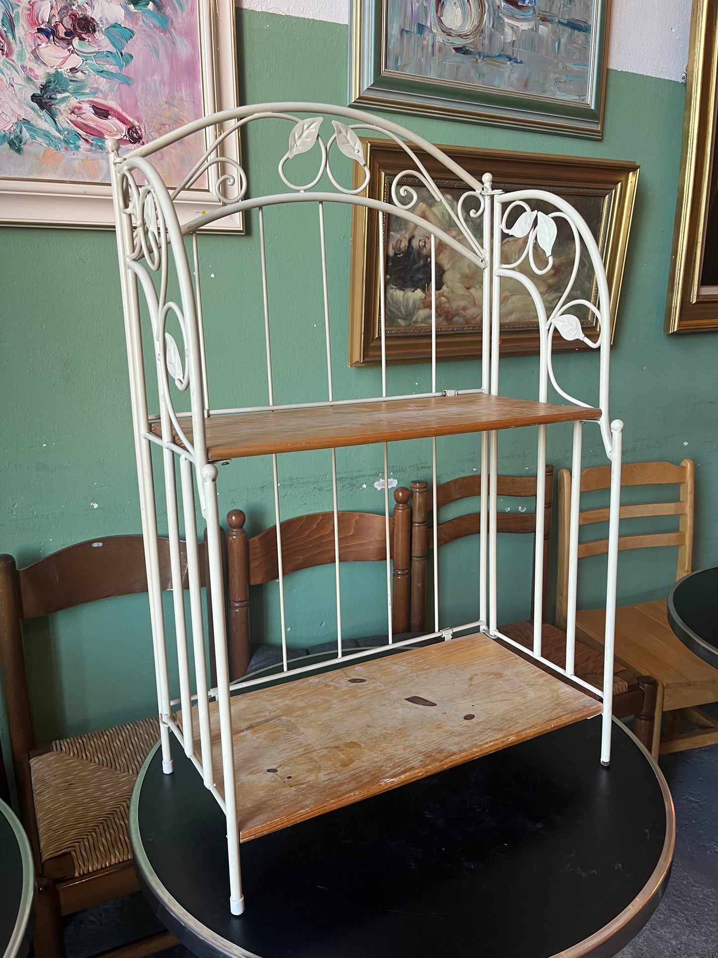 Étagère en fer deux étages