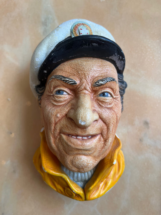 Tête de marin figurine murale en plâtre Bosson